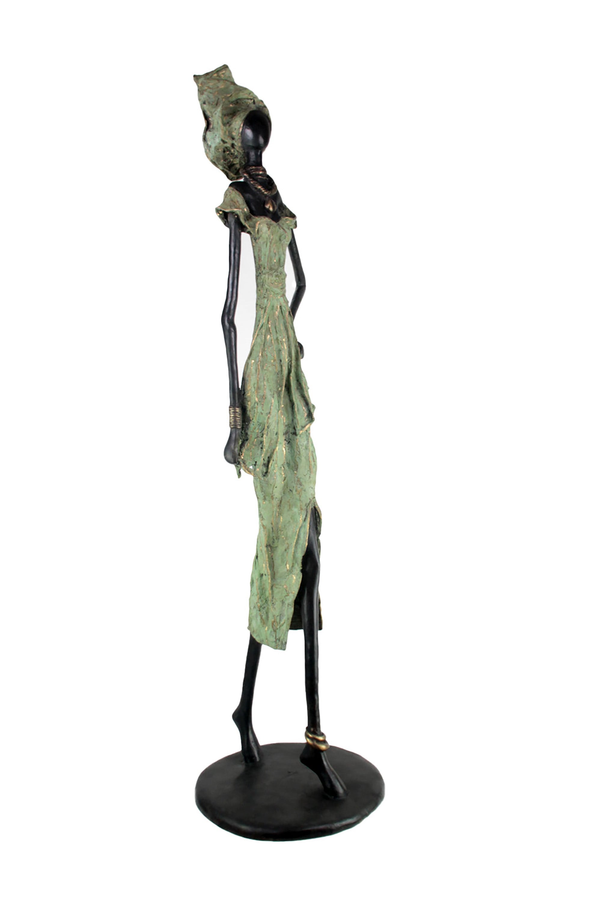 Bronze Issouf 130 cm vert n°2 Bronzes d'Afrique