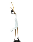 Bronze danseuse 55 cm blanc n°1 Bronzes d'Afrique