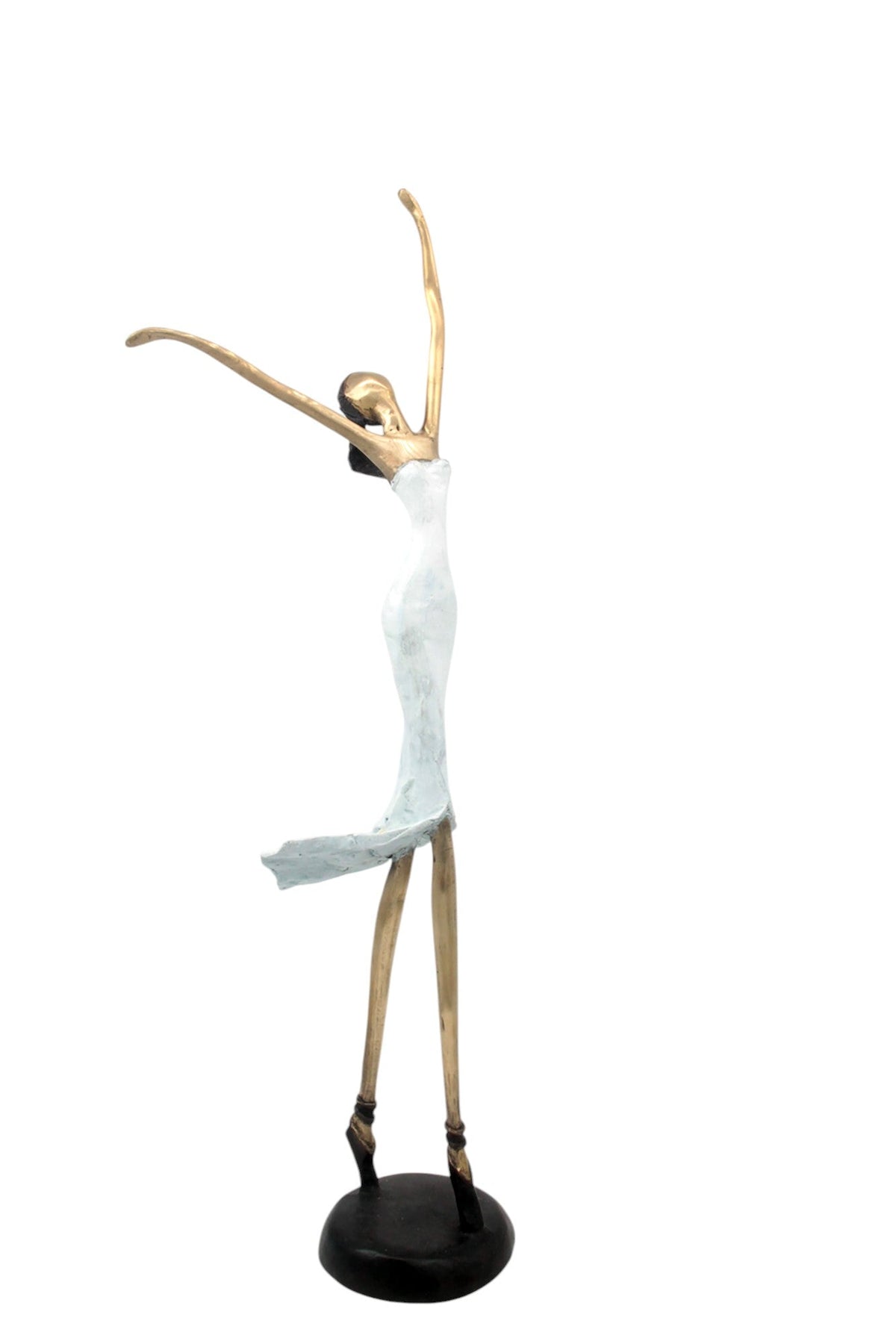 Bronze danseuse 55 cm blanc n°1 Bronzes d'Afrique