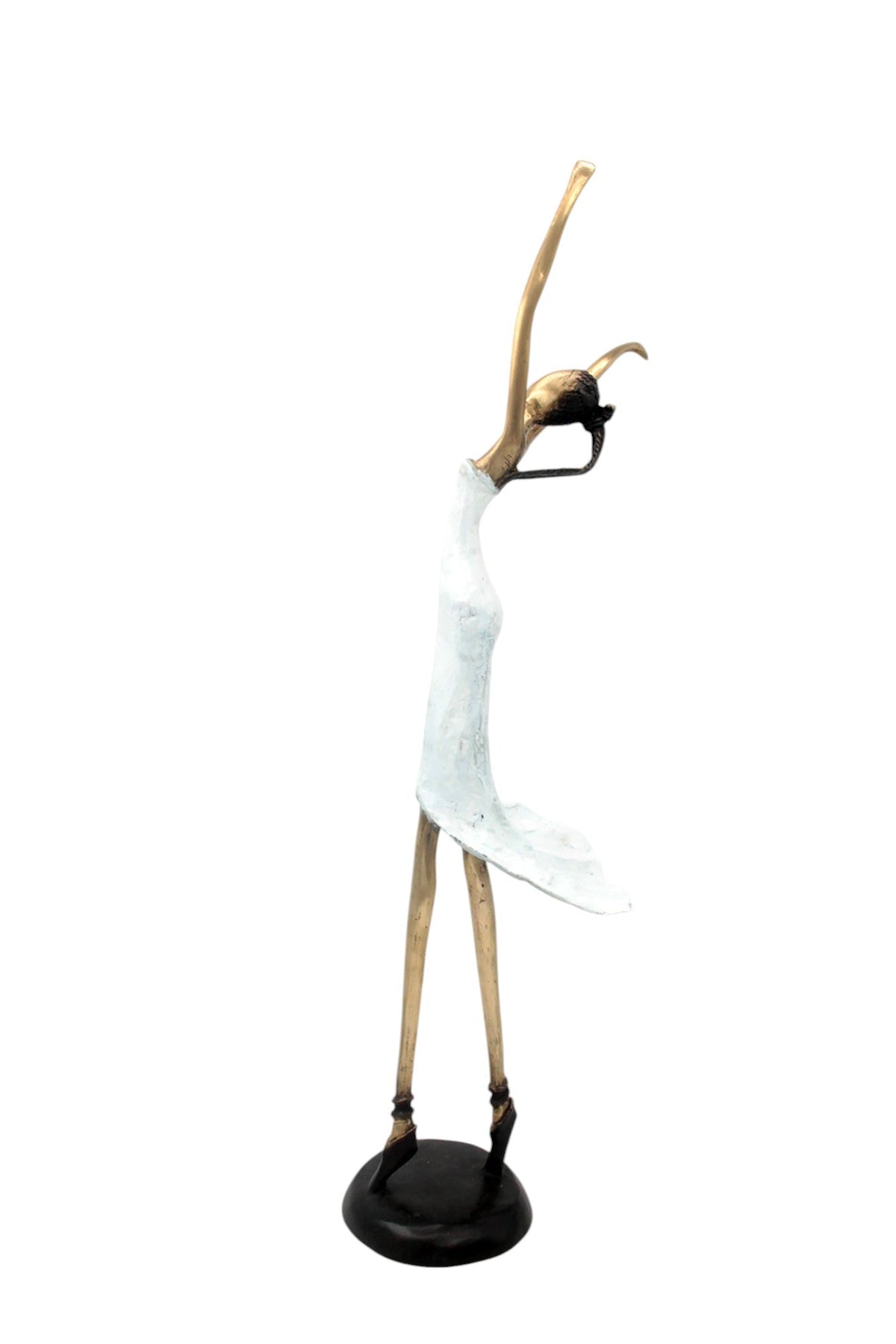 Bronze danseuse 55 cm blanc n°1 Bronzes d'Afrique