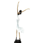 Bronze danseuse 55 cm blanc n°1 Bronzes d'Afrique