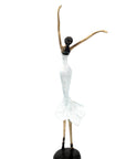 Bronze danseuse 55 cm blanc n°1 Bronzes d'Afrique