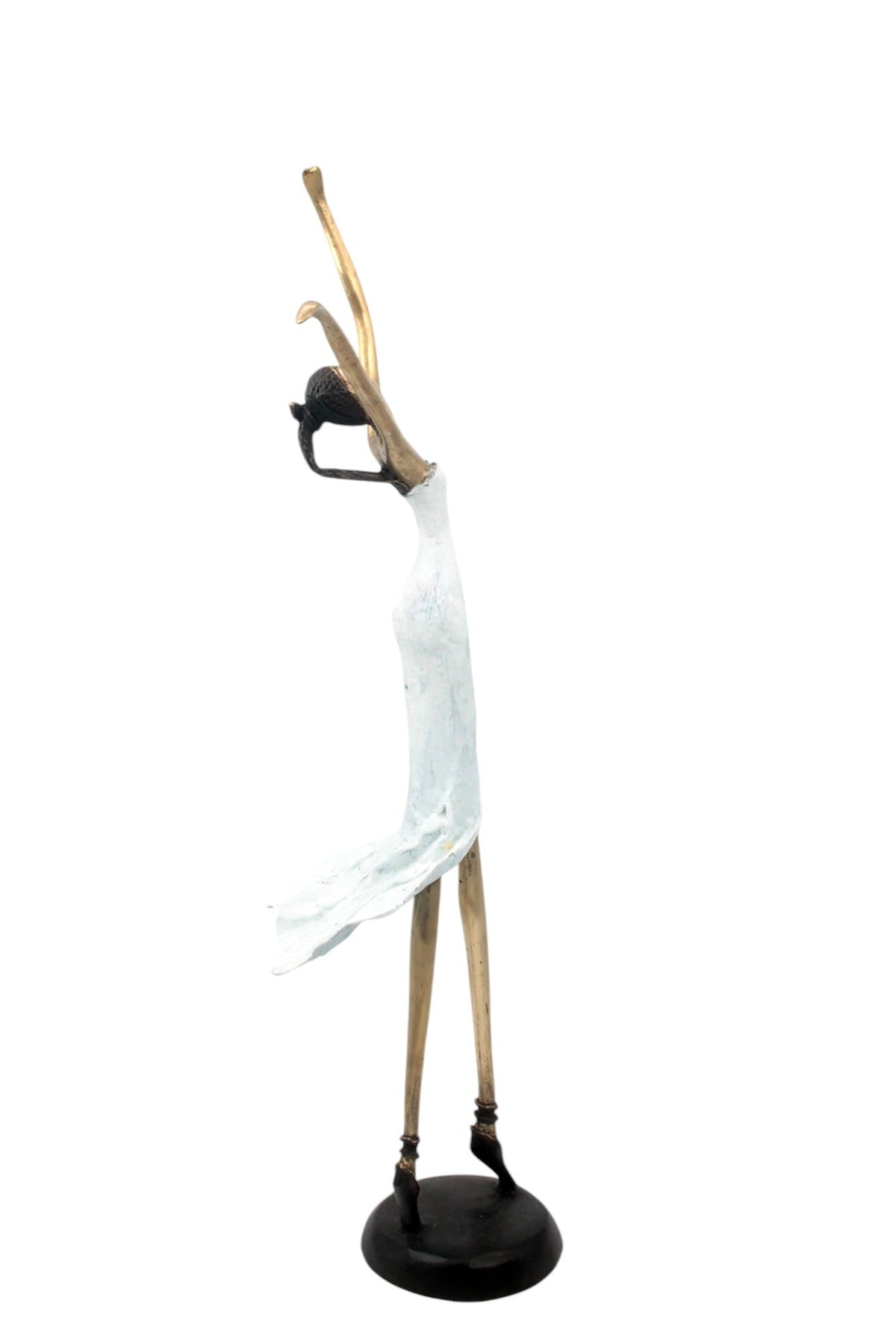 Bronze danseuse 55 cm blanc n°1 Bronzes d'Afrique