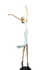 Bronze danseuse 55 cm blanc n°1 Bronzes d'Afrique