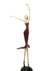 Bronze danseuse 55 cm rouge n°2 Bronzes d'Afrique