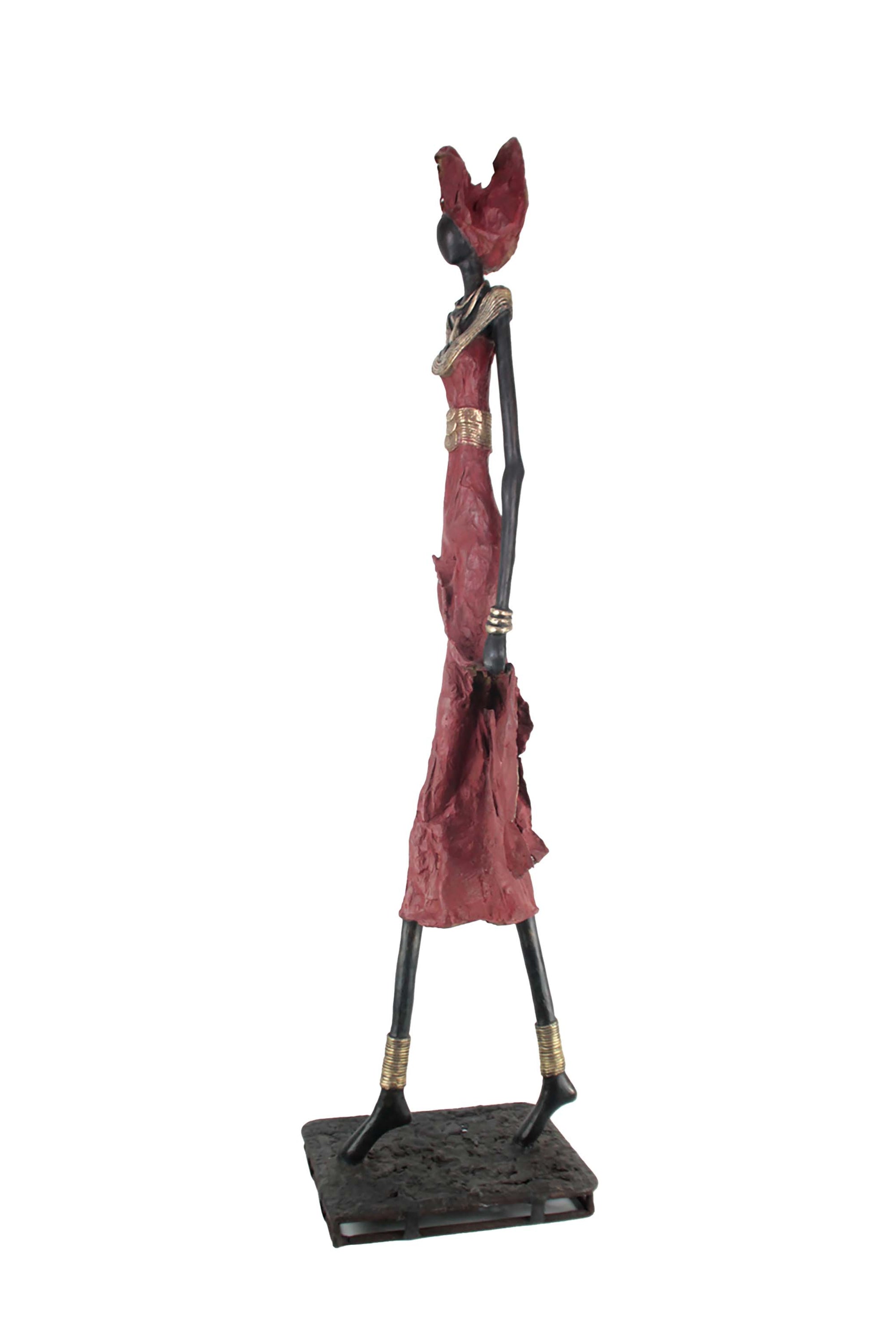 Bronze Issouf 130 cm rouge n°1 Bronzes d'Afrique