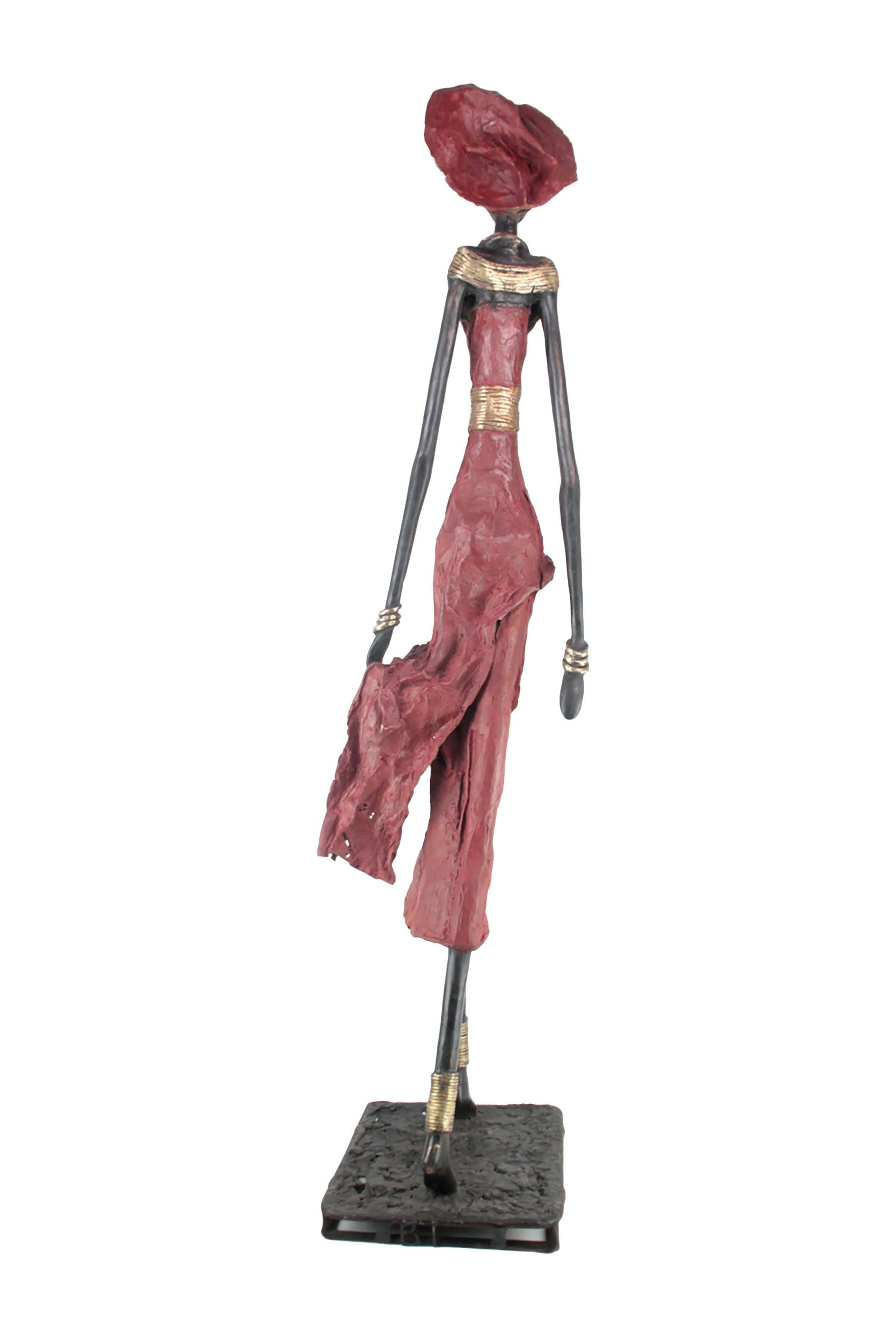Bronze Issouf 130 cm rouge n°1 Bronzes d'Afrique