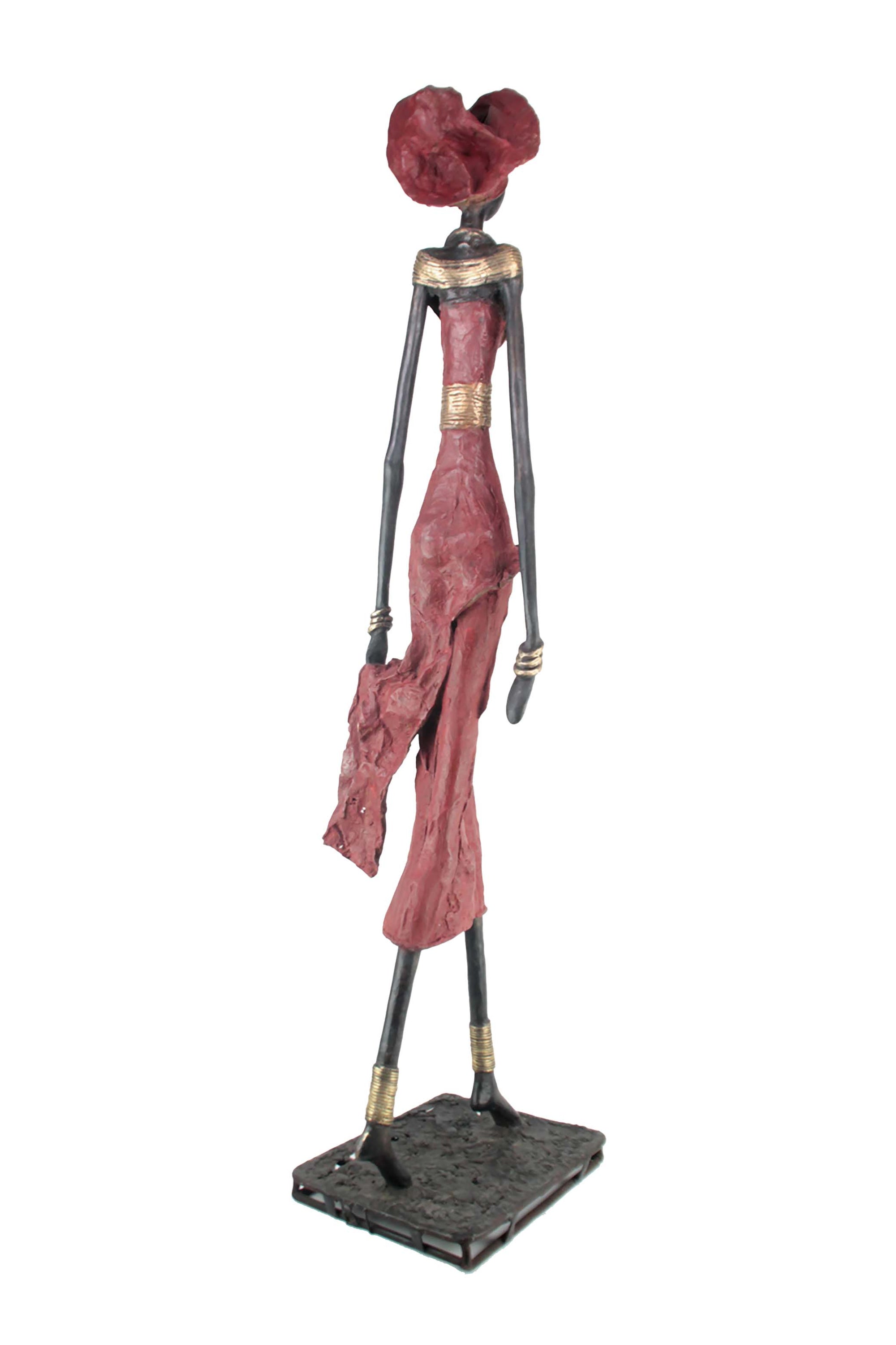 Bronze Issouf 130 cm rouge n°1 Bronzes d'Afrique