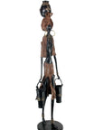 Bronze Issouf femme à 2 seaux 120 cm marron n°1 Bronzes d'Afrique