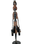 Bronze Issouf femme à 2 seaux 120 cm marron n°1 Bronzes d'Afrique