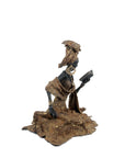 Bronze Issouf exceptionnel assis 55 cm marron n°3 Bronzes d'Afrique