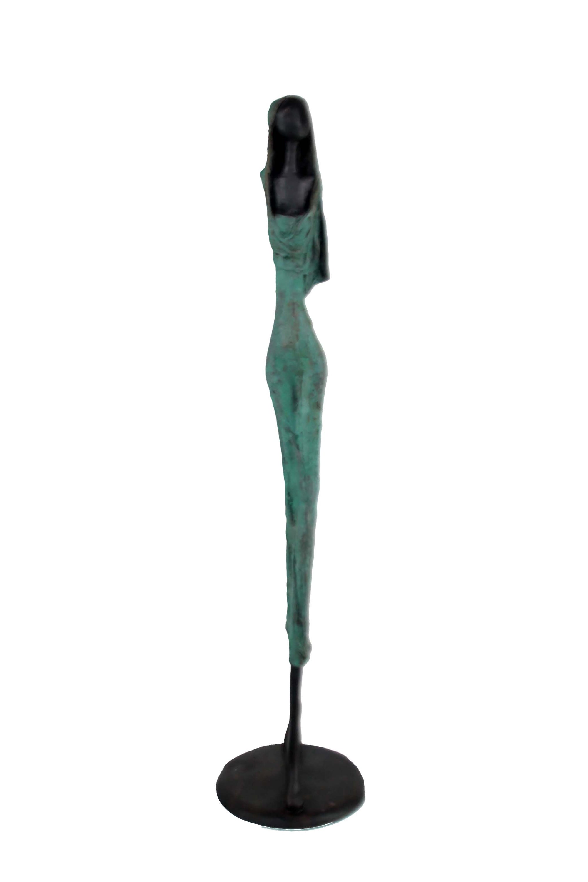 Bronze Issouf 80 cm vert et bleu n°1 Bronzes d'Afrique