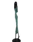 Bronze Issouf 80 cm vert et bleu n°1 Bronzes d'Afrique