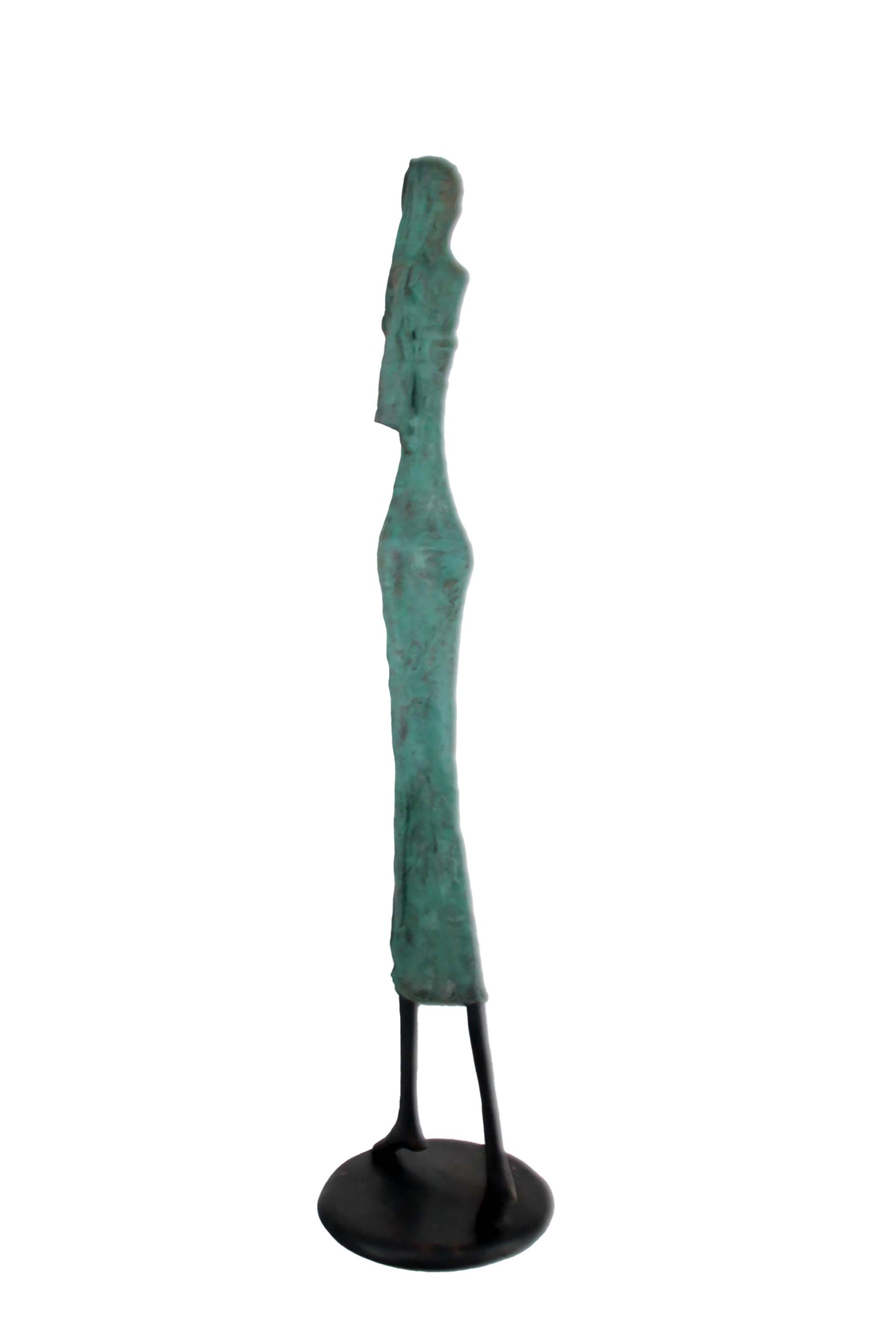 Bronze Issouf 80 cm vert et bleu n°1 Bronzes d'Afrique
