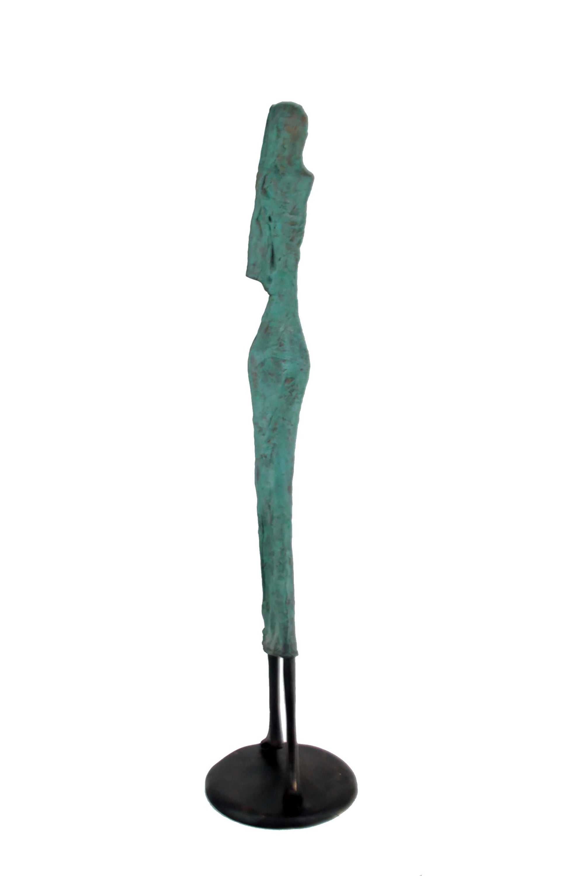 Bronze Issouf 80 cm vert et bleu n°1 Bronzes d'Afrique