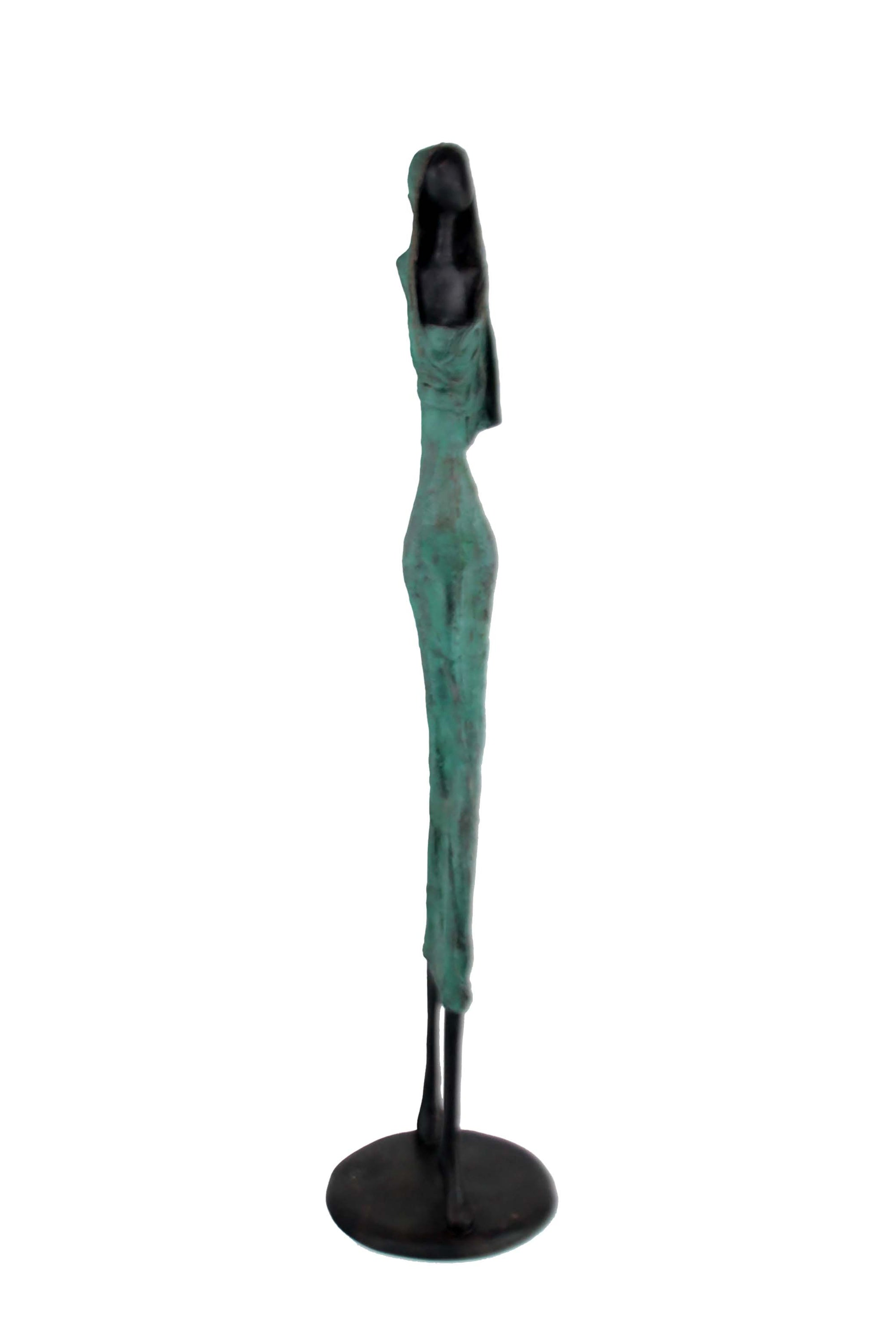 Bronze Issouf 80 cm vert et bleu n°1 Bronzes d'Afrique