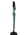 Bronze Issouf 80 cm vert et bleu n°1 Bronzes d'Afrique