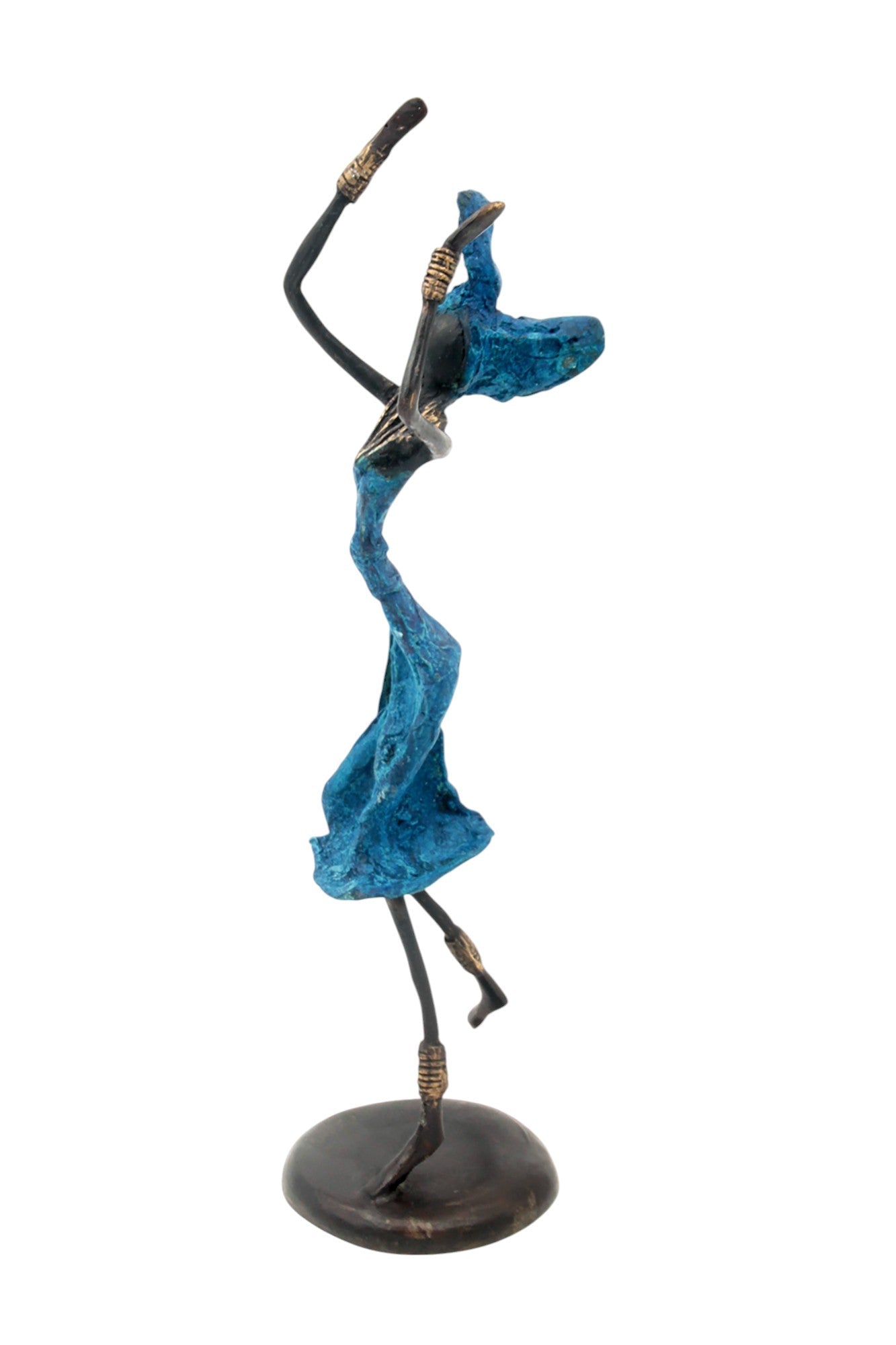 Bronze 35 cm bleu n°10 Bronzes d'Afrique