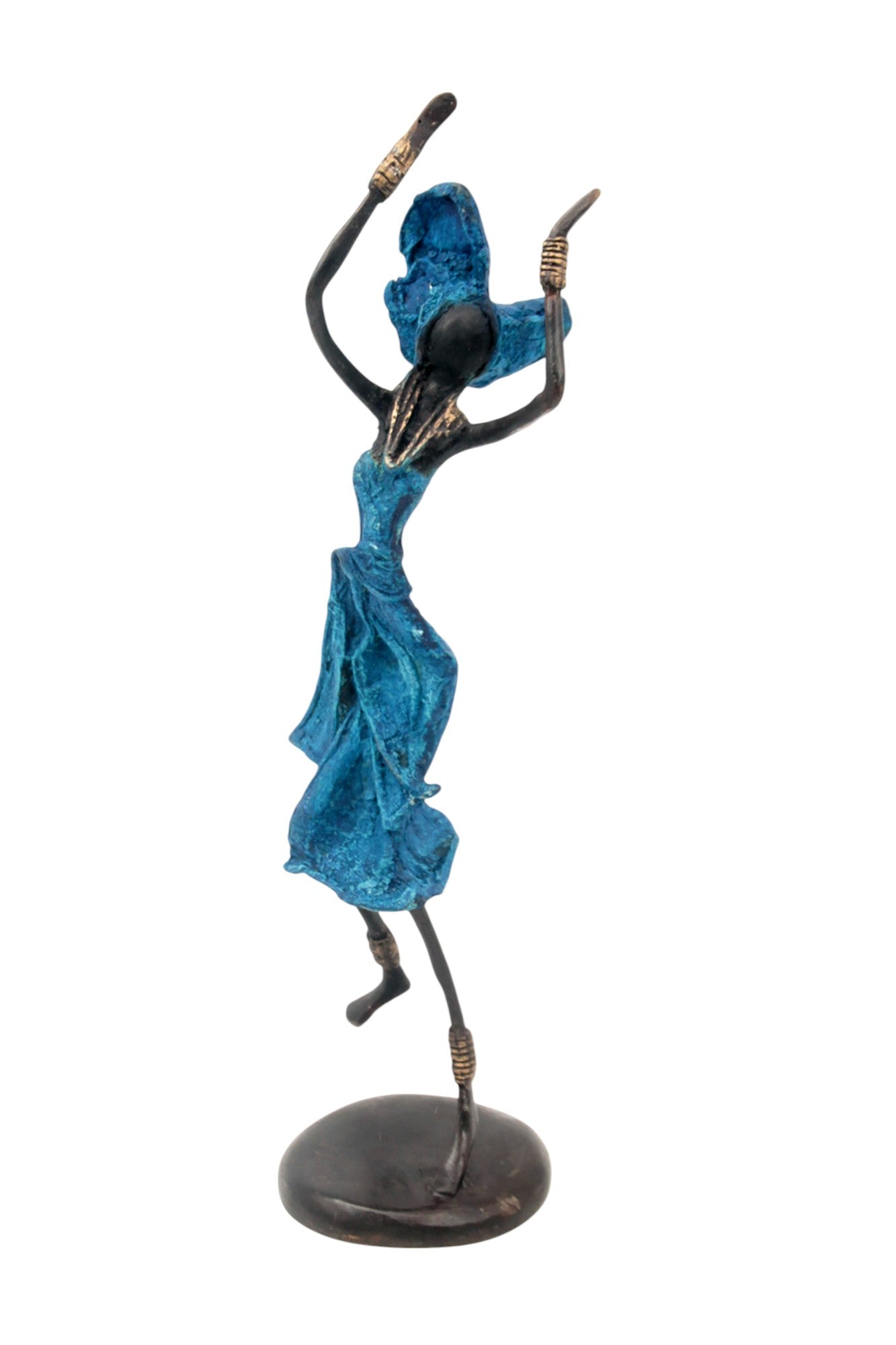 Bronze 35 cm bleu n°10 Bronzes d'Afrique