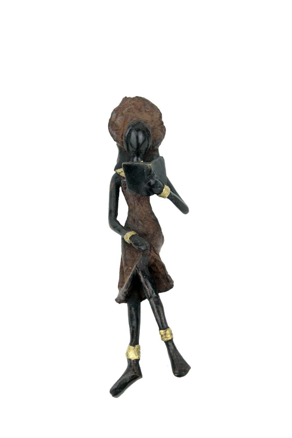 Bronze allongé 20 cm marron n°7 Bronzes d'Afrique