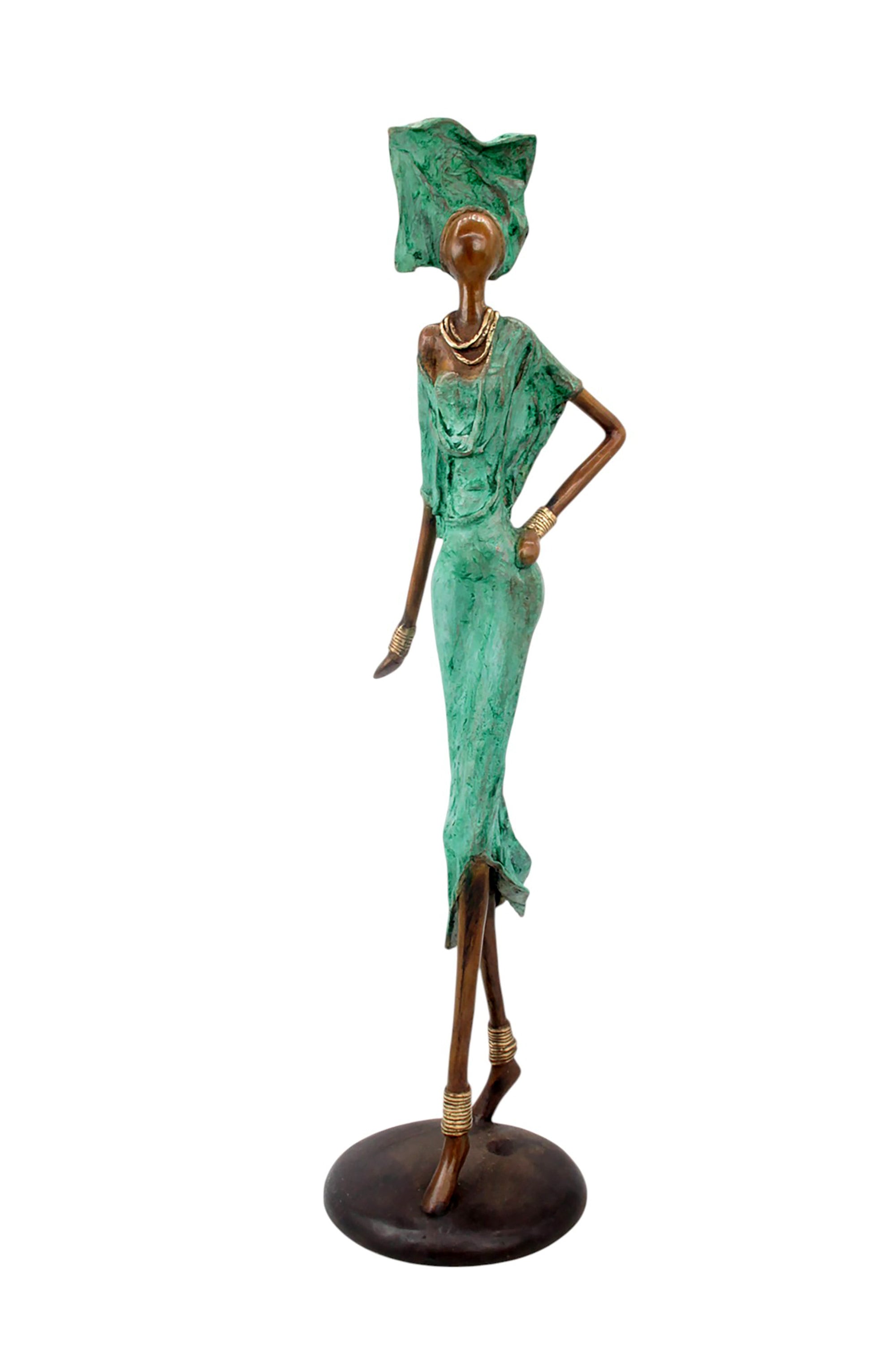 Bronze Issouf 70 cm vert n°2 Bronzes d'Afrique