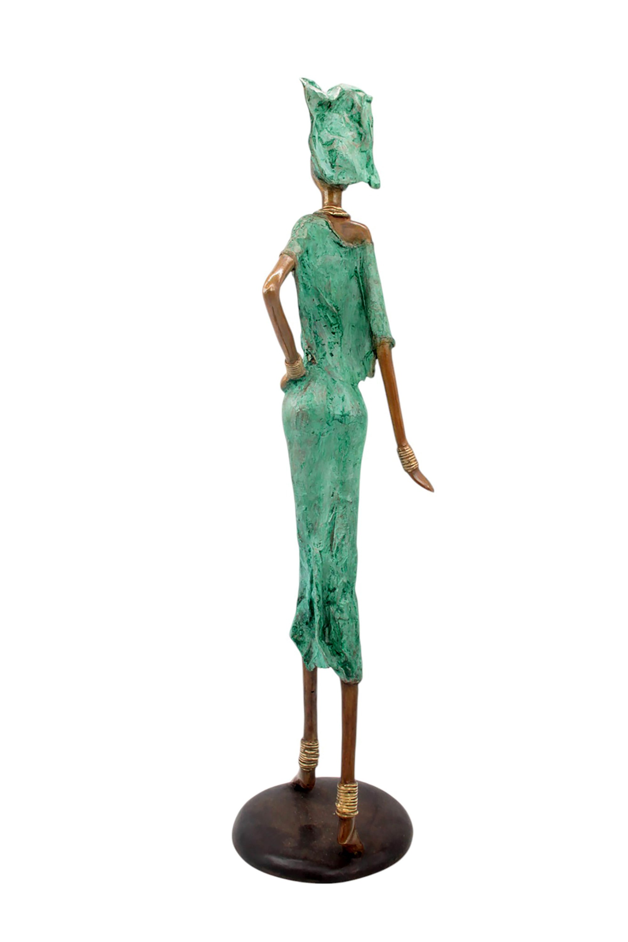 Bronze Issouf 70 cm vert n°2 Bronzes d'Afrique