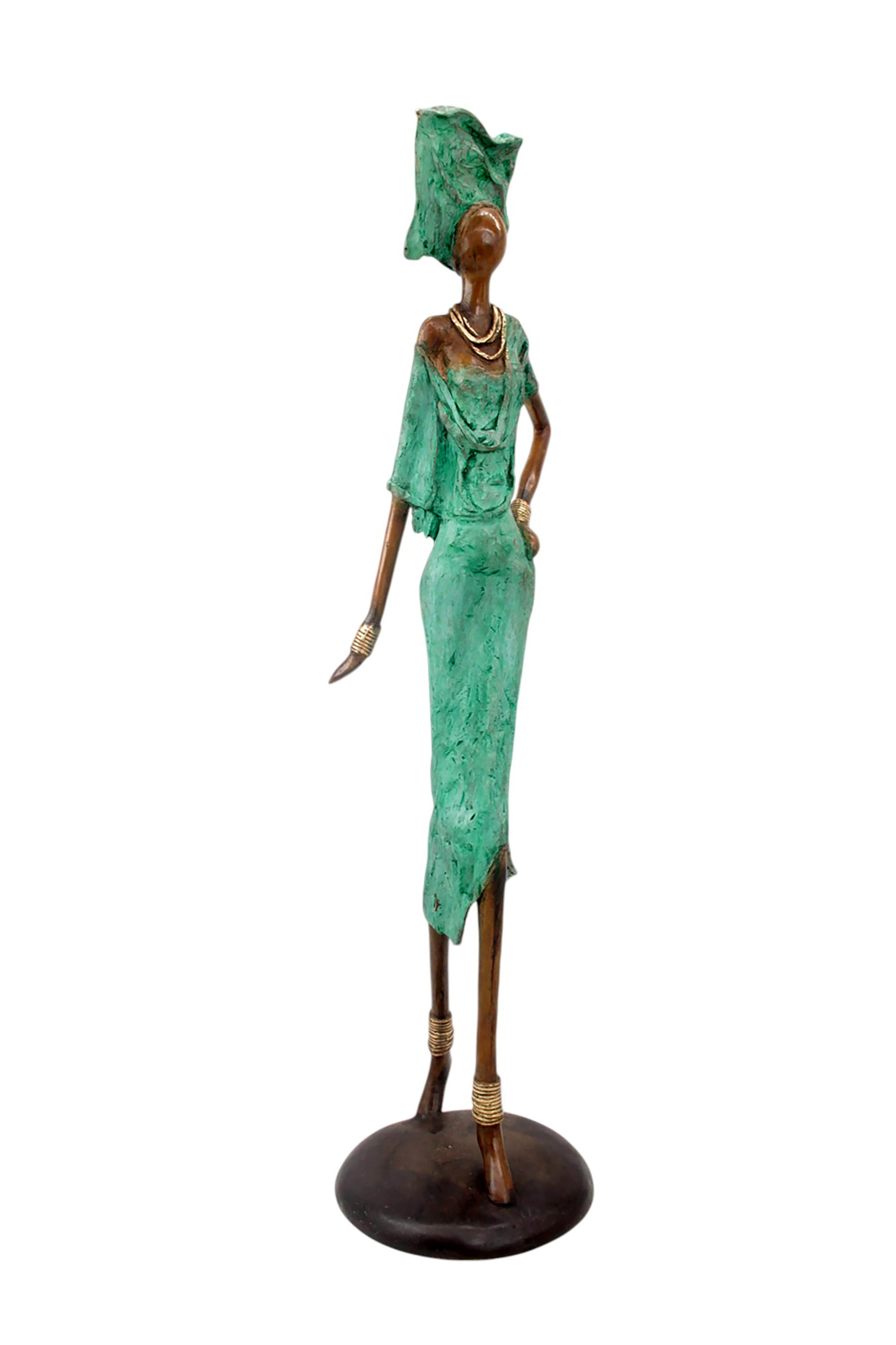 Bronze Issouf 70 cm vert n°2 Bronzes d'Afrique