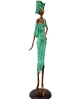 Bronze Issouf 70 cm vert n°2 Bronzes d'Afrique