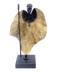 Bronze Feuille simple 45 cm vert n°4 Bronzes d'Afrique
