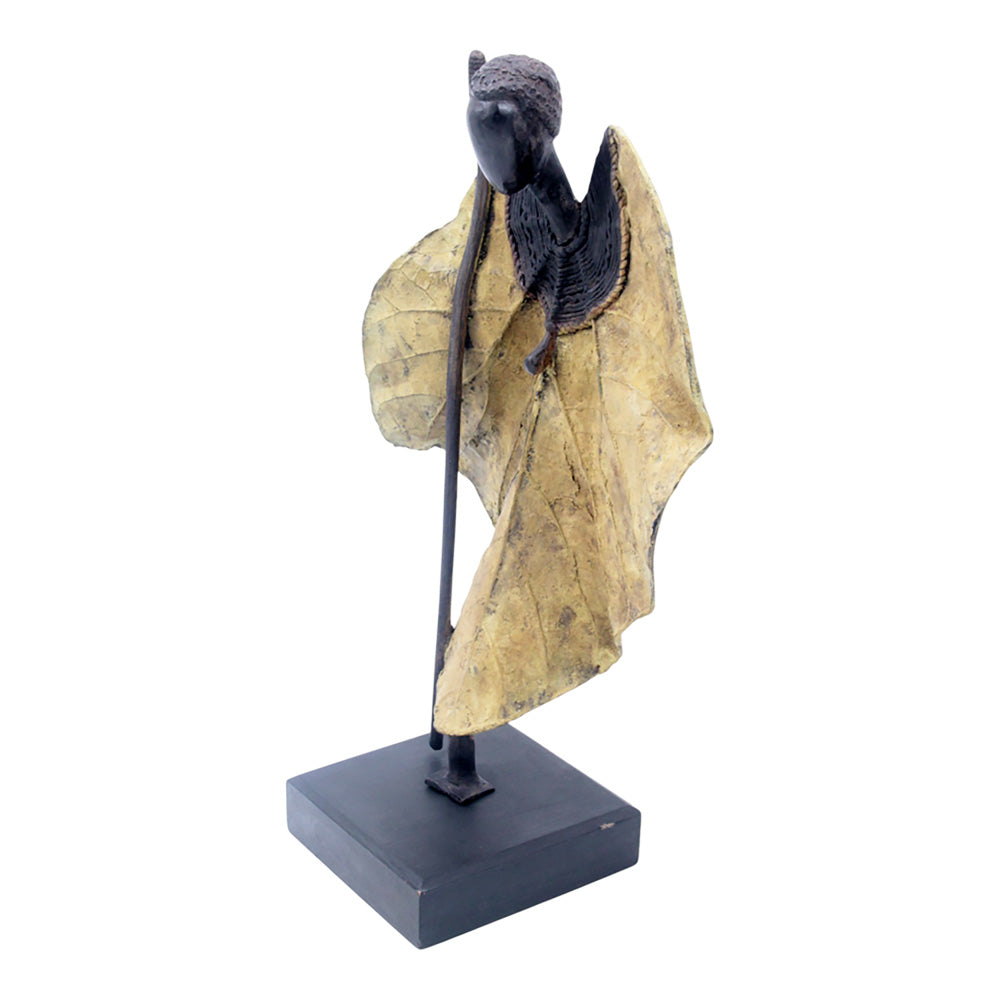 Bronze Feuille simple 45 cm vert n°4 Bronzes d'Afrique