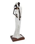 Bronze Issouf couple 55 cm blanc n°1 Bronzes d'Afrique