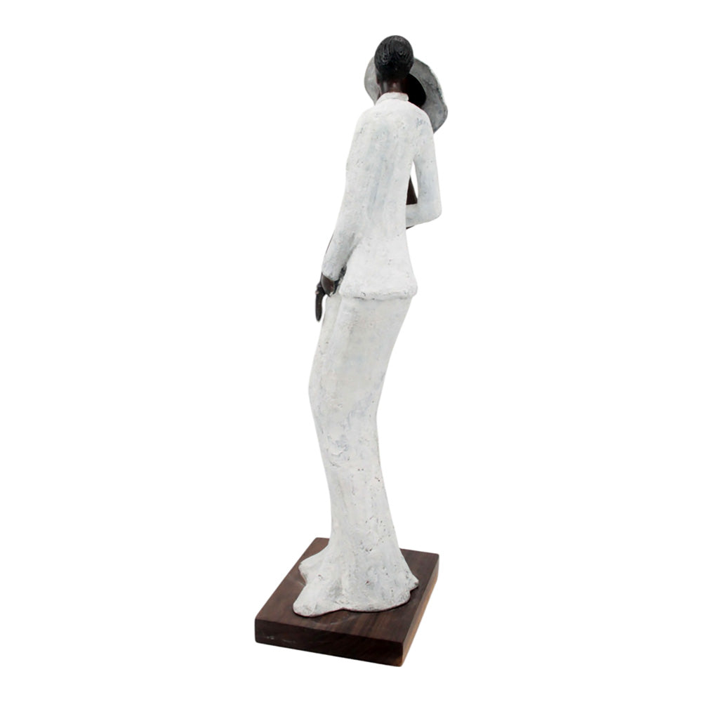 Bronze Issouf couple 55 cm blanc n°1 Bronzes d'Afrique