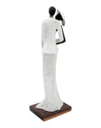 Bronze Issouf couple 55 cm blanc n°1 Bronzes d'Afrique
