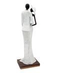 Bronze Issouf couple 55 cm blanc n°1 Bronzes d'Afrique