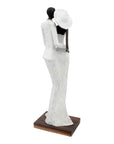 Bronze Issouf couple 55 cm blanc n°1 Bronzes d'Afrique