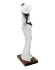 Bronze Issouf couple 55 cm blanc n°1 Bronzes d'Afrique