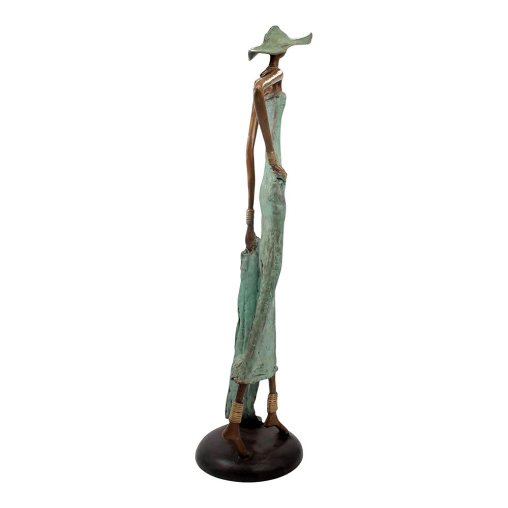 Bronze Issouf 80 cm vert n°3 Bronzes d'Afrique