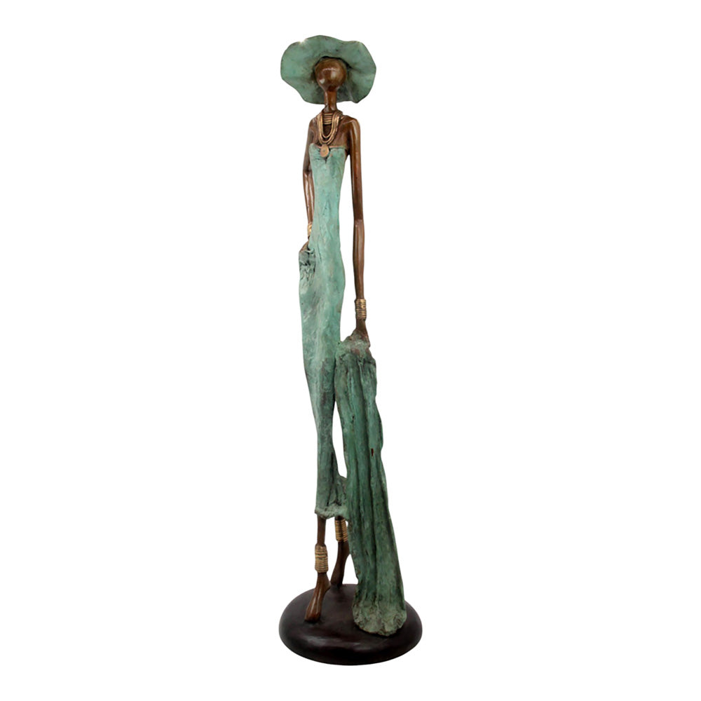 Bronze Issouf 80 cm vert n°3 Bronzes d'Afrique