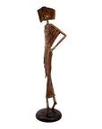 Bronze Issouf 80 cm marron n°1 Bronzes d'Afrique
