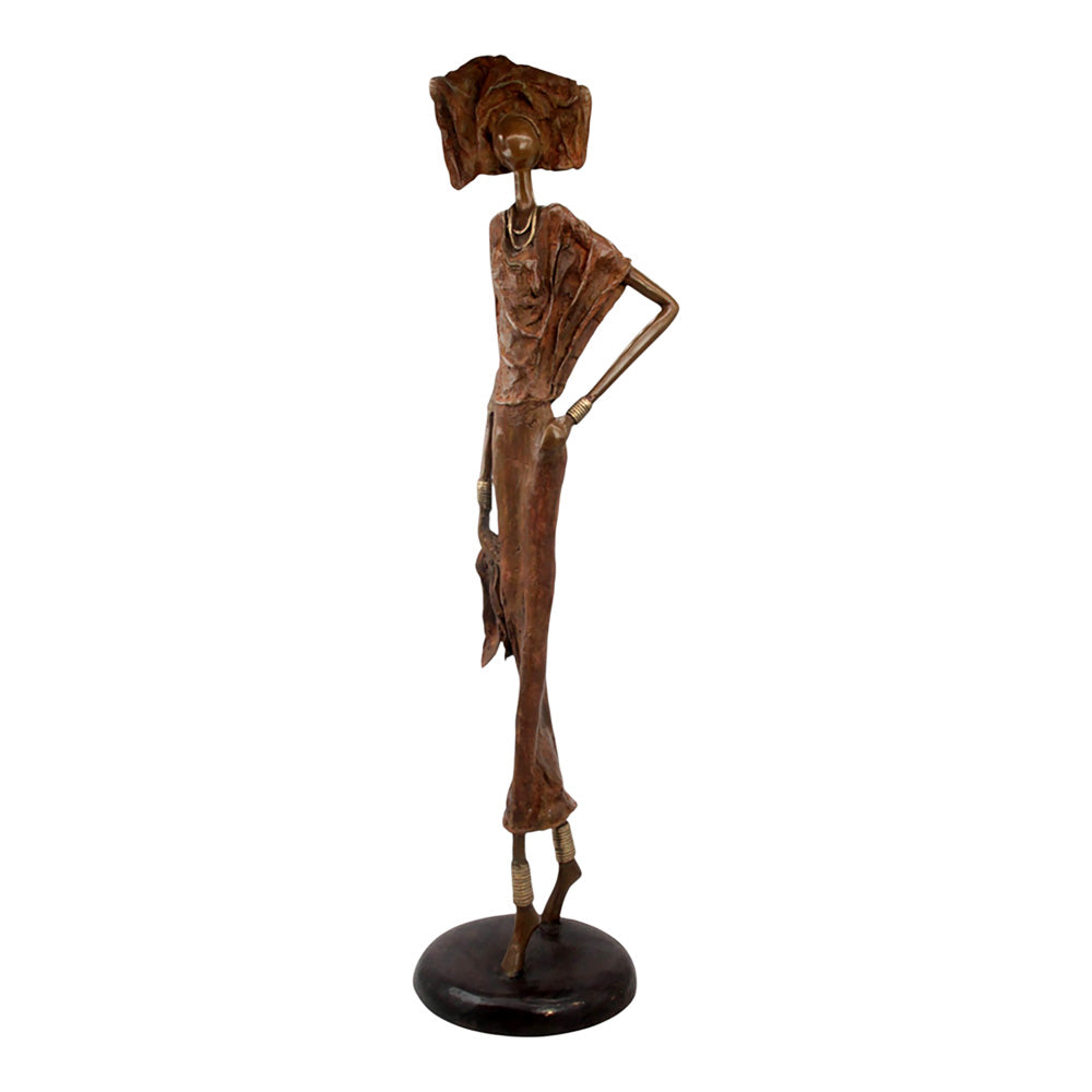 Bronze Issouf 80 cm marron n°1 Bronzes d'Afrique