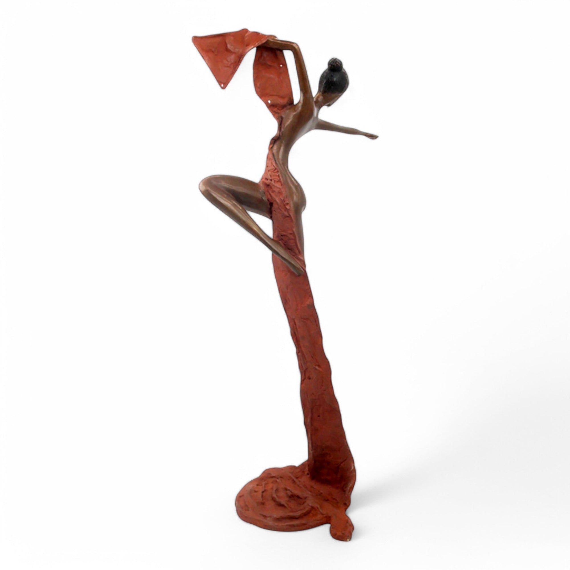 Bronze Issouf danseuse 70 cm marron n°2 Bronzes d'Afrique