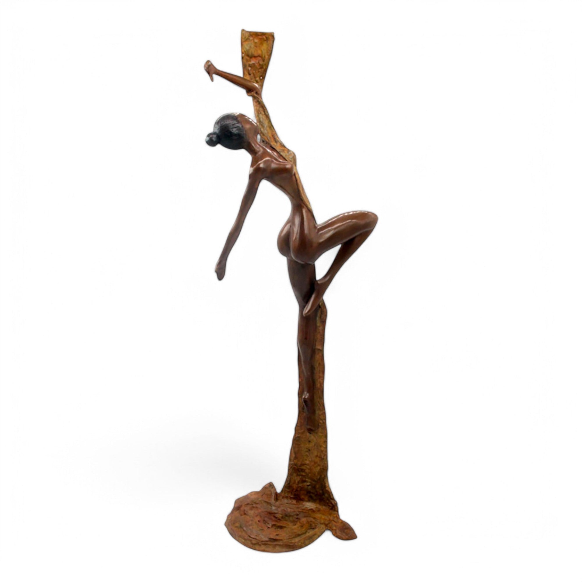 Bronze Issouf danseuse 70 cm vert n°1 Bronzes d'Afrique