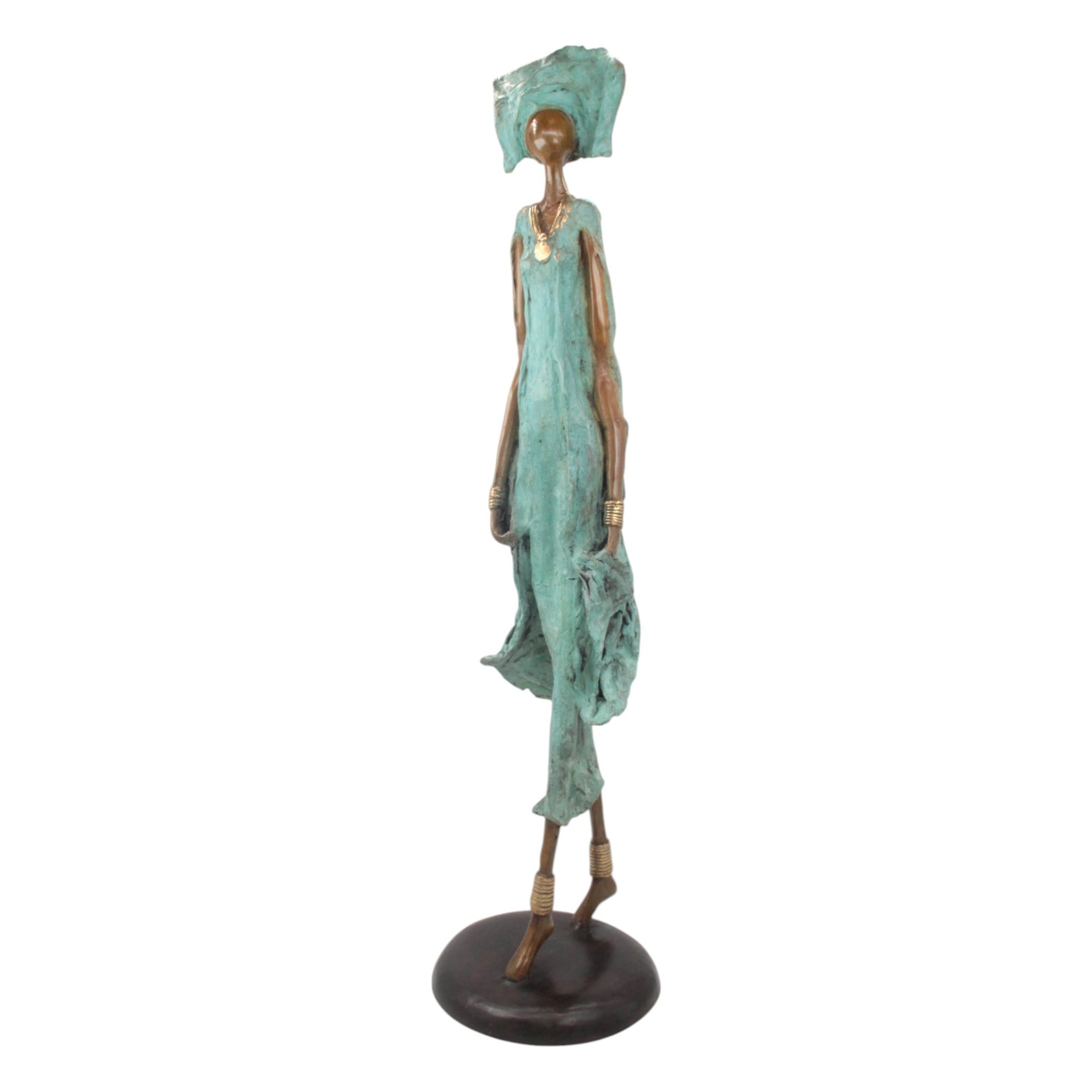 Bronze Issouf 80 cm vert n°1 Bronzes d'Afrique