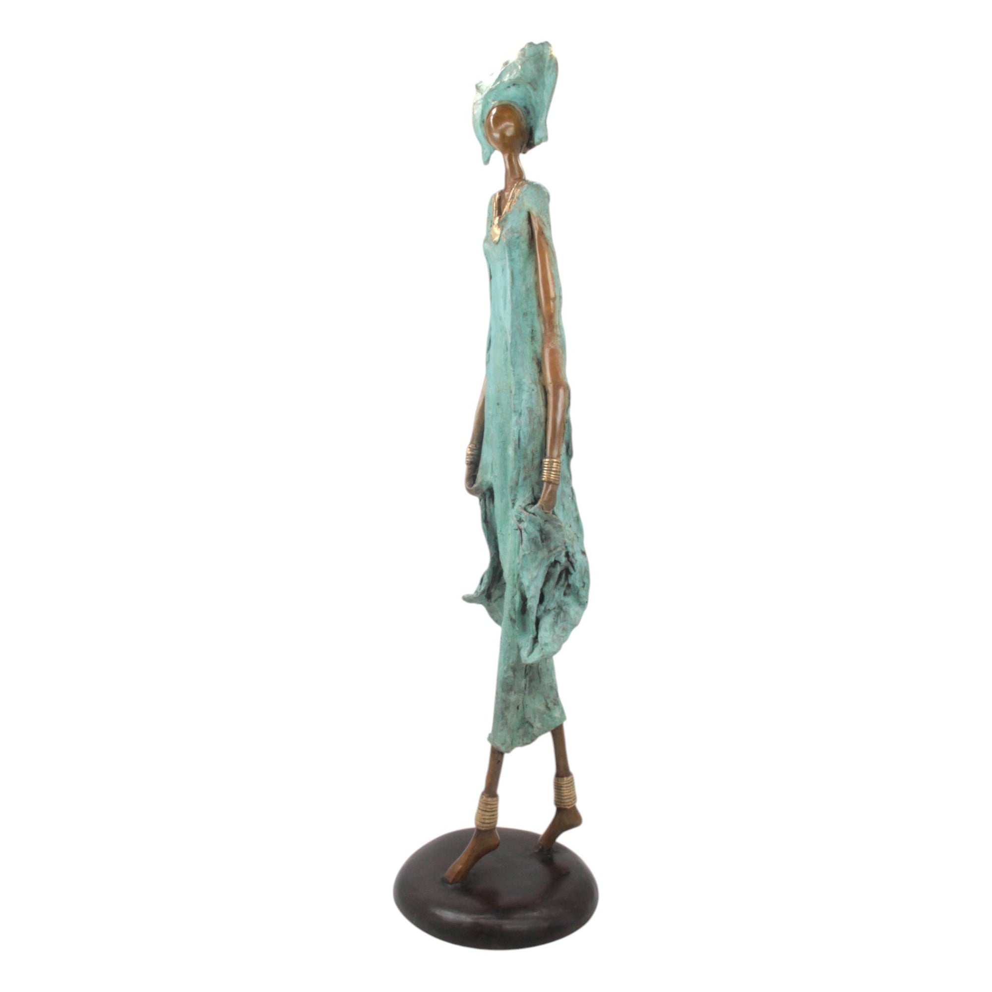 Bronze Issouf 80 cm vert n°1 Bronzes d'Afrique