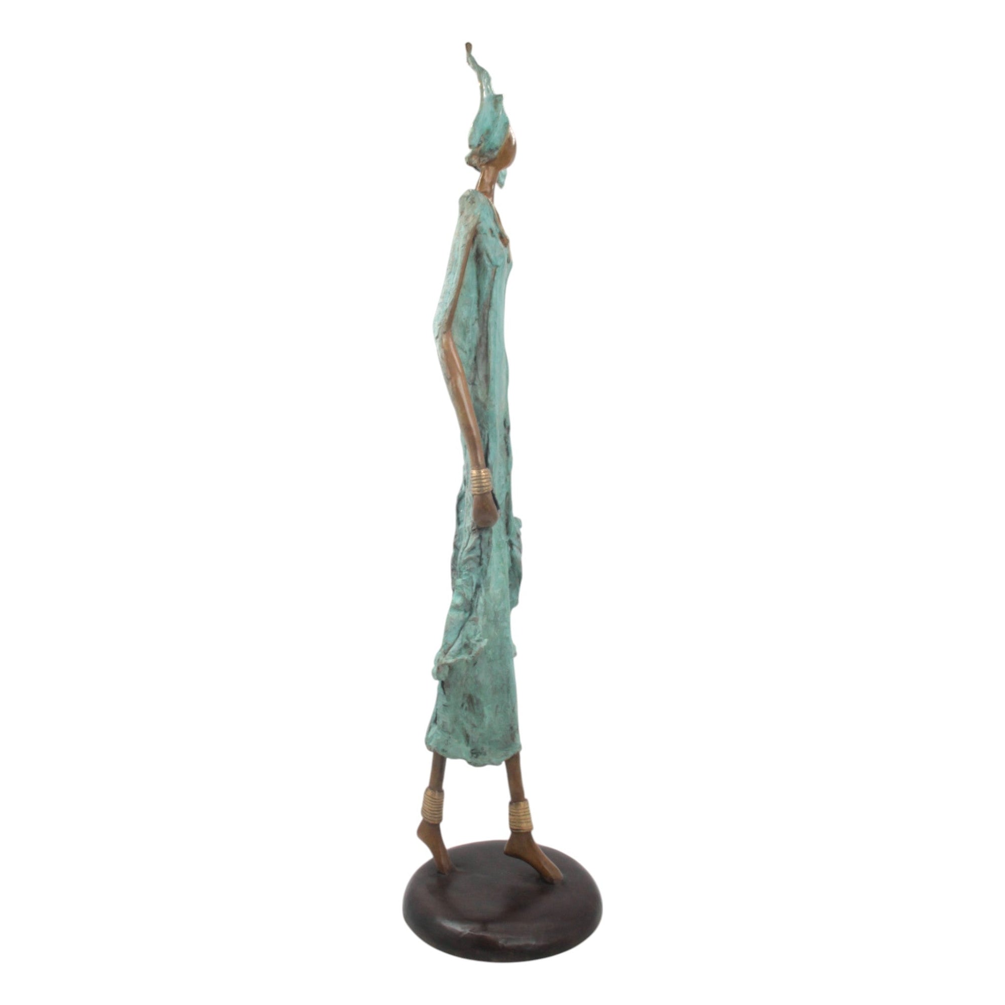 Bronze Issouf 80 cm vert n°1 Bronzes d'Afrique