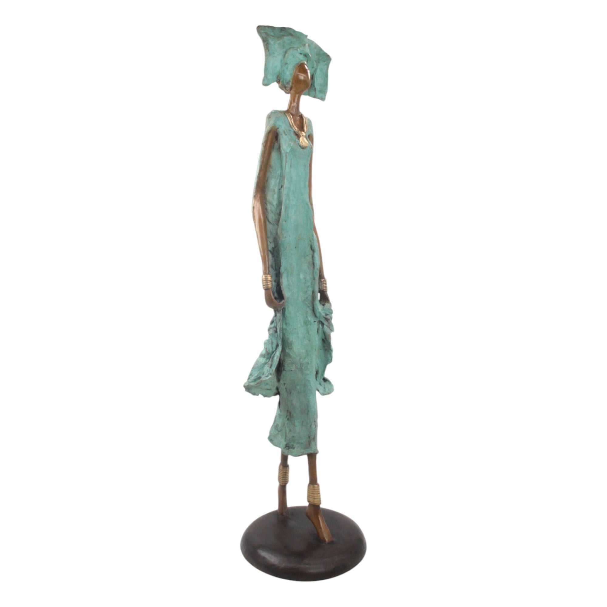 Bronze Issouf 80 cm vert n°1 Bronzes d'Afrique