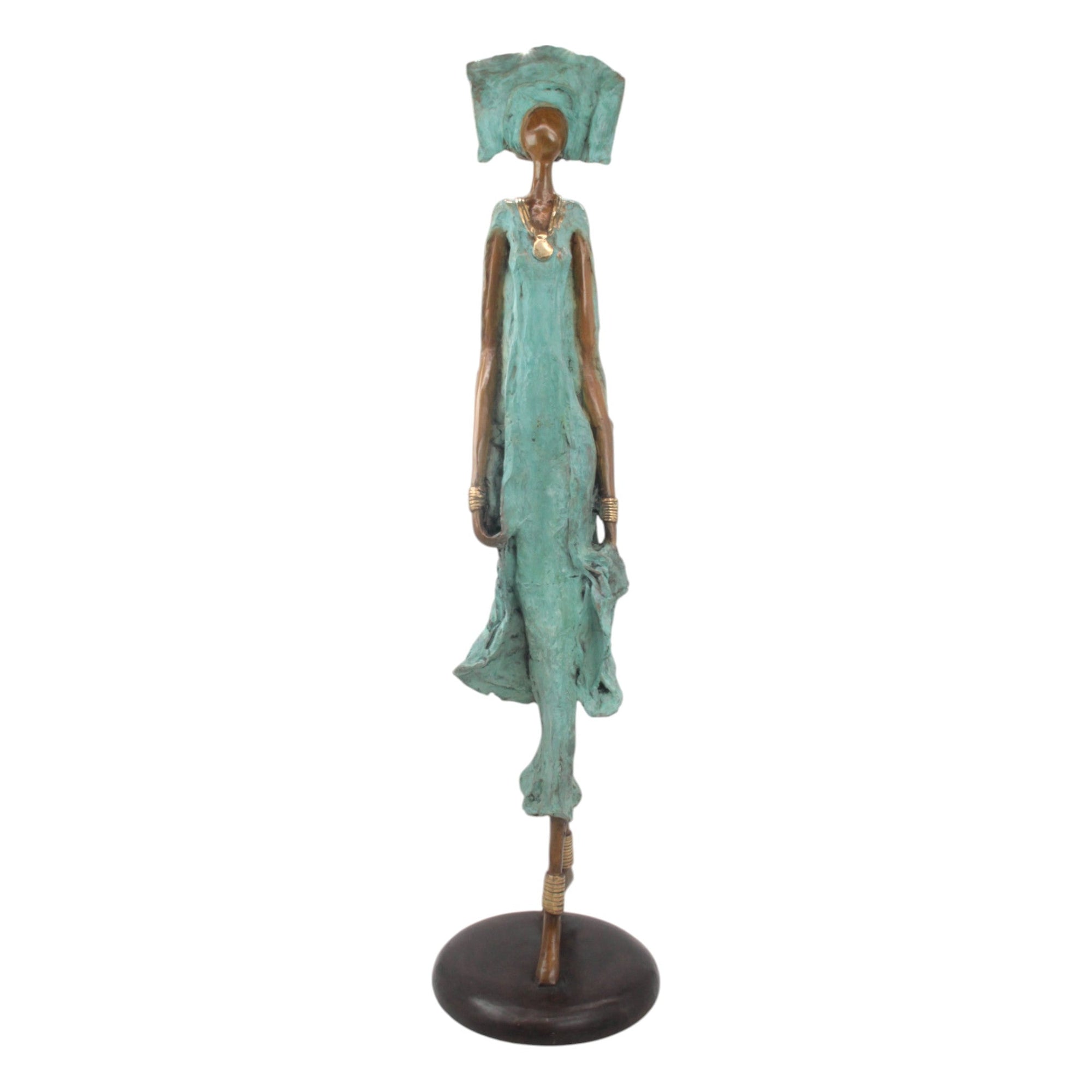 Bronze Issouf 80 cm vert n°1 Bronzes d'Afrique