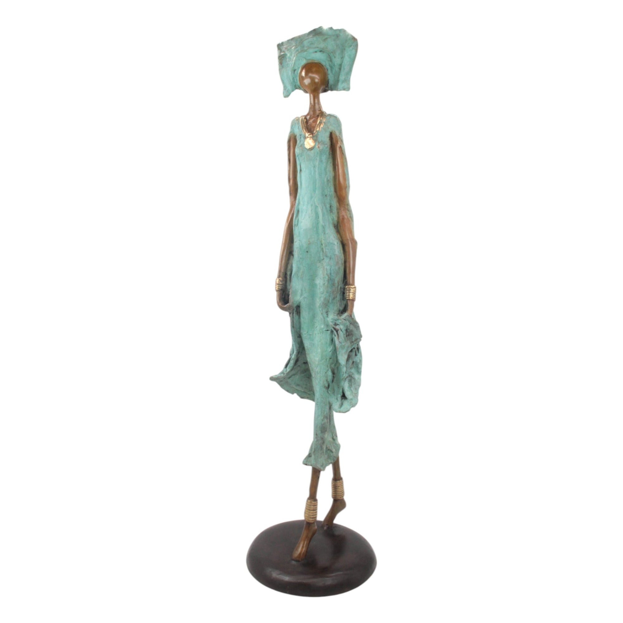 Bronze Issouf 80 cm vert n°1 Bronzes d'Afrique