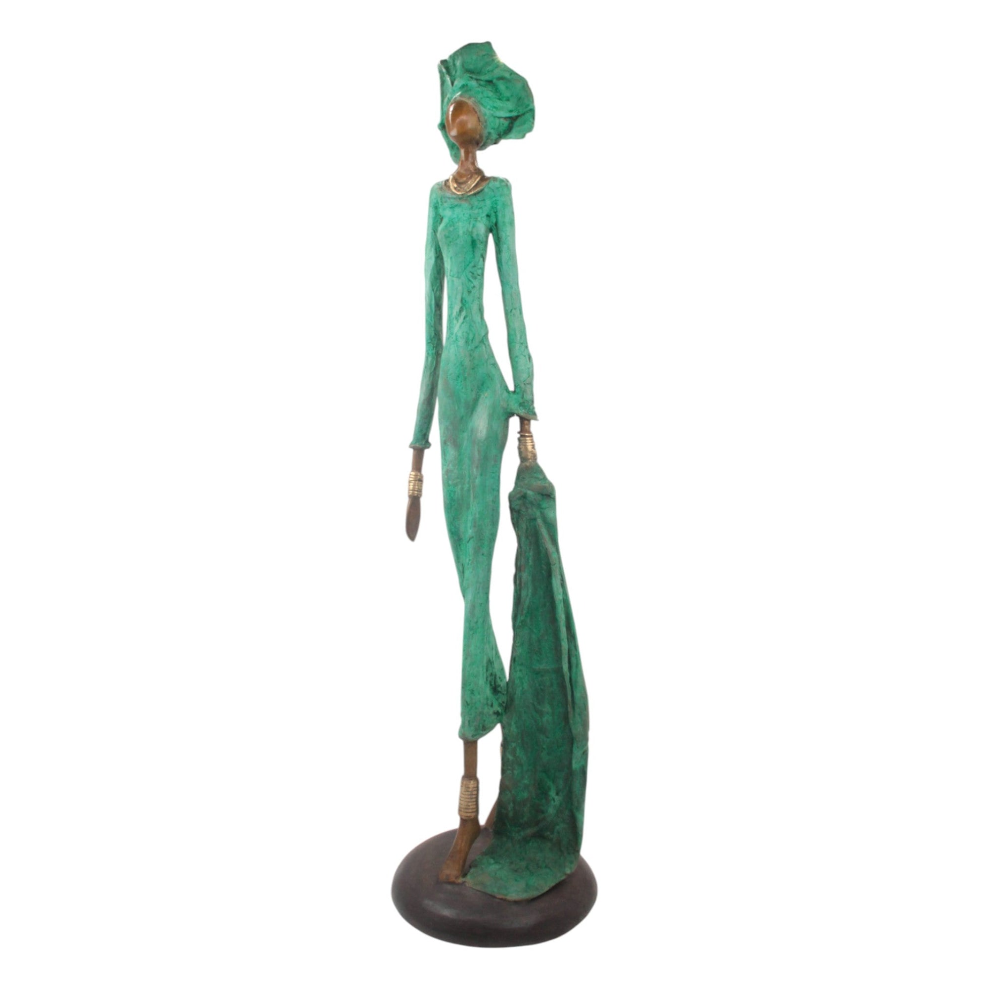 Bronze Issouf 80 cm vert n°2 Bronzes d'Afrique