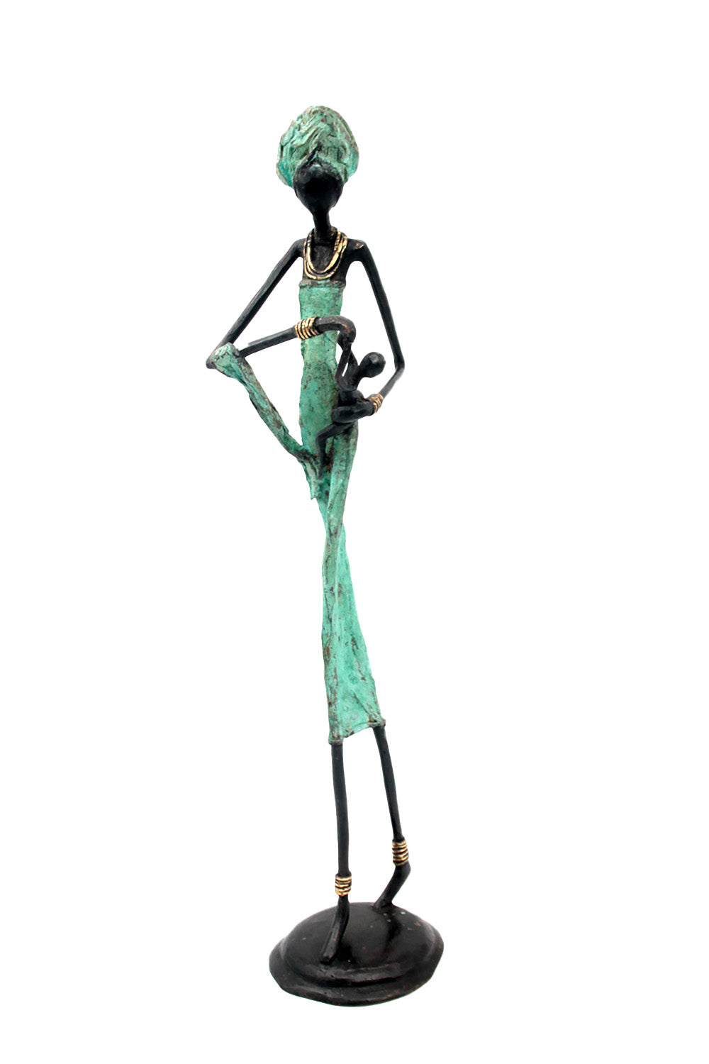 Bronze 55 cm turquoise n°2 Bronzes d'Afrique